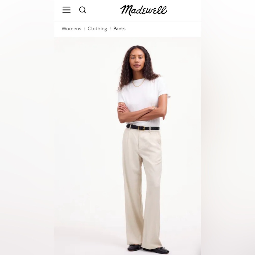 Madewell Women's Cream‎ Trousers